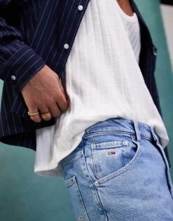 Tommy Jeans Aiden Baggy Jeans In Light Wash For Men Denim Light -Tommy Hilfiger Store 206859339 5