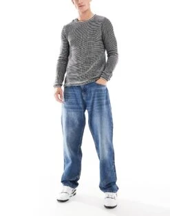 Tommy Jeans Game Day Aiden Baggy Jeans In Indigo For Men