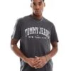 Tommy Jeans Varsity Logo T-shirt In Washed Grey For Unisex Black -Tommy Hilfiger Store 206859660 1 black