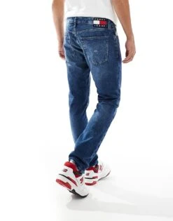 Tommy Jeans Scanton Slim Jeans In Mid Wash With Flag Details For Men Denim Medium -Tommy Hilfiger Store 206859706 4