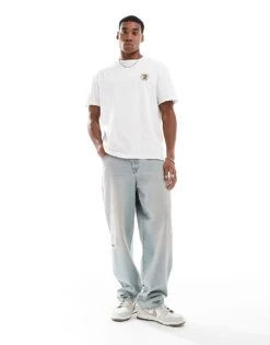 Tommy Jeans Small Crest Logo T-shirt In White For Men Ancient White -Tommy Hilfiger Store 206859727 3