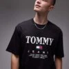 Tommy Jeans Large Font Graphic T-shirt In Black For Men -Tommy Hilfiger Store 206859748 1 black