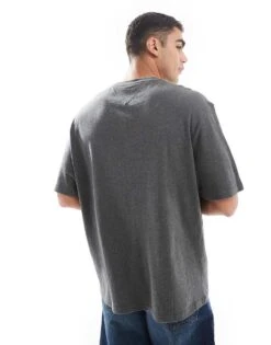 Tommy Jeans Unisex Large Flag Logo T-shirt In Charcoal Grey For Unisex New Charcoal -Tommy Hilfiger Store 206859756 3