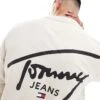 Tommy Jeans Signature Logo Sweatshirt In Off White For Men Newsprint -Tommy Hilfiger Store 206859779 1 newsprint