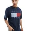 Tommy Jeans Large Flag Logo T-shirt In Navy For Unisex -Tommy Hilfiger Store 206859936 1 navy