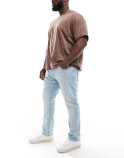 Tommy Jeans Plus Austin Slim Tapered Jeans In Light Wash For Men Denim Light -Tommy Hilfiger Store 206859977 3