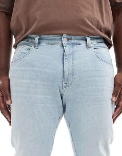 Tommy Jeans Plus Austin Slim Tapered Jeans In Light Wash For Men Denim Light -Tommy Hilfiger Store 206859977 5