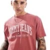 Tommy Jeans Varsity Logo T-shirt In Washed Red For Men Regatta Red -Tommy Hilfiger Store 206860161 1 regattared