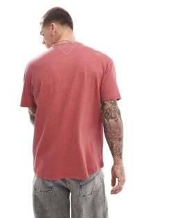Tommy Jeans Varsity Logo T-shirt In Washed Red For Men Regatta Red -Tommy Hilfiger Store 206860161 3