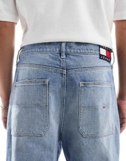 Tommy Jeans Skater Ripped Jeans In Mid Wash With Flag Details For Men Denim Medium -Tommy Hilfiger Store 206860163 4