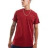 Tommy Jeans Small Chest Logo T-shirt In Burgundy For Men Regatta Red -Tommy Hilfiger Store 206860197 1 regattared