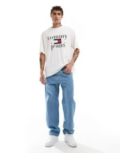 Tommy Jeans 90s Logo T-shirt In White For Men -Tommy Hilfiger Store 206860270 4