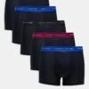 Tommy Hilfiger Signature Essential 5 Pack Trunk With Coloured Waistband In Black For Men -Tommy Hilfiger Store 206876844 1 black