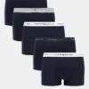 Tommy Hilfiger Signature Essential 5 Pack Trunk With Coloured Waistband In Navy For Men -Tommy Hilfiger Store 206876848 1 navy