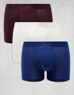 Tommy Hilfiger Everyday Luxe 3 Pack Trunk In Burgundy/Ecru/blue For Men Multi -Tommy Hilfiger Store 206876898 1 multi 1