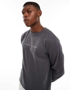 Tommy Hilfiger Original Lounge Sweatshirt In Grey For Men -Tommy Hilfiger Store 206876972 1 grey 1