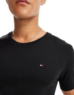 Tommy Hilfiger Signature Essential Flag Logo 3 Pack T-shirt In Black For Men -Tommy Hilfiger Store 206876986 4