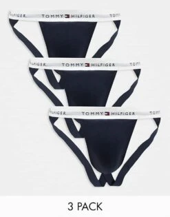 Tommy Hilfiger Signature Essential 3 Pack Jockstrap In Navy For Men -Tommy Hilfiger Store 206877000 1 navy 1