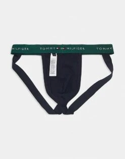 Tommy Hilfiger Signature Essential 3 Pack Jock Strap With Coloured Waistband In Black For Men -Tommy Hilfiger Store 206877052 3
