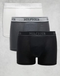 Tommy Hilfiger Monotype 3 Pack Trunk In Grey/white/black For Men Multi