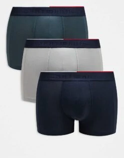 Tommy Hilfiger Everyday Micro 3 Pack Trunk In Grey/blue For Men Multi -Tommy Hilfiger Store 206877135 1 multi 1