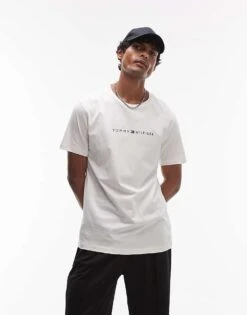 Tommy Hilfiger Original Logo T-shirt In White For Men -Tommy Hilfiger Store 206877142 3