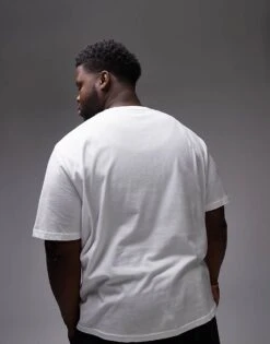 Tommy Hilfiger Plus Original Block Logo T-shirt In White For Men -Tommy Hilfiger Store 206877156 3