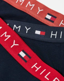 Tommy Hilfiger Original 3 Pack Trunk With Coloured Waistband In Navy For Men -Tommy Hilfiger Store 206877169 3
