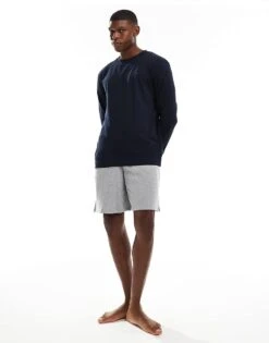 Tommy Hilfiger Essentials Lounge Sweatshirt In Navy For Men -Tommy Hilfiger Store 206877189 3