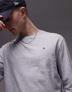 Tommy Hilfiger Essentials Lounge Sweatshirt In Grey For Men -Tommy Hilfiger Store 206877210 4