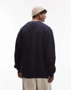 Tommy Hilfiger Plus Original Sweatshirt In Navy For Men -Tommy Hilfiger Store 206877265 3