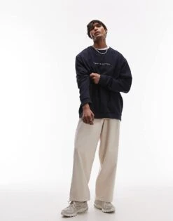 Tommy Hilfiger Plus Original Sweatshirt In Navy For Men -Tommy Hilfiger Store 206877265 4