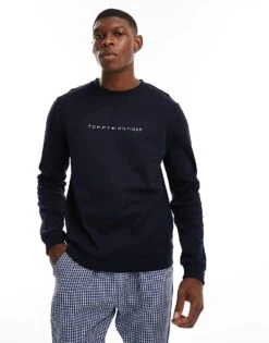 Tommy Hilfiger Original Lounge Sweatshirt In Navy For Men -Tommy Hilfiger Store 206877292 1 navy 1