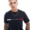 Tommy Hilfiger Linear Flag T-shirt In Navy For Men Desert Sky -Tommy Hilfiger Store 206877426 1 desertsky