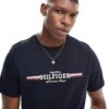 Tommy Hilfiger Chest Stripe T-shirt In Navy For Men Desert Sky -Tommy Hilfiger Store 206877427 1 desertsky