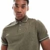 Tommy Hilfiger Tipped Slim Fit Polo Shirt In Army Green For Men