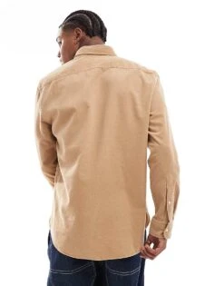 Tommy Hilfiger Cord Shirt In Beige For Men Safari Canvas -Tommy Hilfiger Store 206877463 4