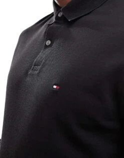 Tommy Hilfiger 1985 Regular Long Sleeve Polo Shirt In Black For Men -Tommy Hilfiger Store 206877499 4