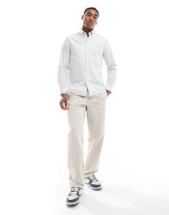 Tommy Hilfiger Heritage Oxford Stripe Shirt In Green And White For Men Green / White -Tommy Hilfiger Store 206877596 4