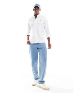 Tommy Hilfiger Oxford Dobby Shirt In White For Men Optic White -Tommy Hilfiger Store 206877615 2