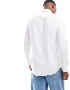 Tommy Hilfiger Oxford Dobby Shirt In White For Men Optic White -Tommy Hilfiger Store 206877615 4