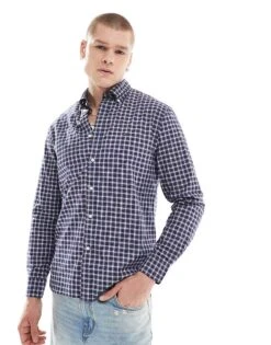 Tommy Hilfiger Flex Poplin Tartan Shirt In Blue For Men Rouge Multi Check -Tommy Hilfiger Store 206877640 1 rougemulticheck 1