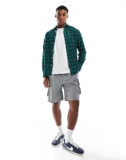 Tommy Hilfiger Brushed Check Shirt In Green For Men Green Multi Check -Tommy Hilfiger Store 206877675 3