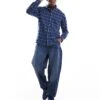Tommy Hilfiger Brushed Check Shirt In Dark Blue For Men Aegean Sea Check -Tommy Hilfiger Store 206877736 1 aegeanseacheck