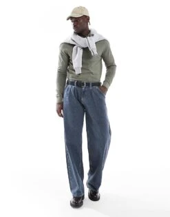 Tommy Hilfiger 1985 Regular Long Sleeve Polo Shirt In Olive For Men Utility Olive -Tommy Hilfiger Store 206877779 3