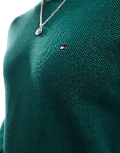 Tommy Hilfiger Essential Jumper In Forest Green For Men Ornamental Green -Tommy Hilfiger Store 206877788 4