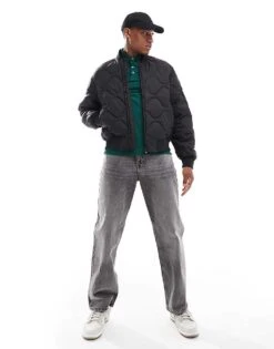 Tommy Hilfiger Onion Quilted Bomber Jacket In Black For Men -Tommy Hilfiger Store 206877955 4