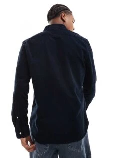 Tommy Hilfiger Cord Shirt In Navy For Men Desert Sky -Tommy Hilfiger Store 206877956 4