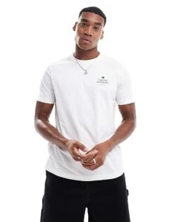 Tommy Hilfiger Stack Logo T-shirt In White For Men