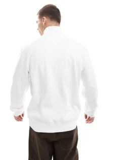 Tommy Hilfiger Essential Half Zip Sweatshirt In White For Men -Tommy Hilfiger Store 206878060 4